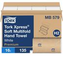 H2 Soft Absorbent Multifold Hand Towel in White, 135 Sheets (Case of 16) 