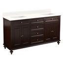 Signature Hardware Dark Espresso 60 in. Floor Mount Vanity 