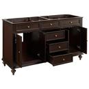 Signature Hardware Dark Espresso 60 in. Floor Mount Vanity 