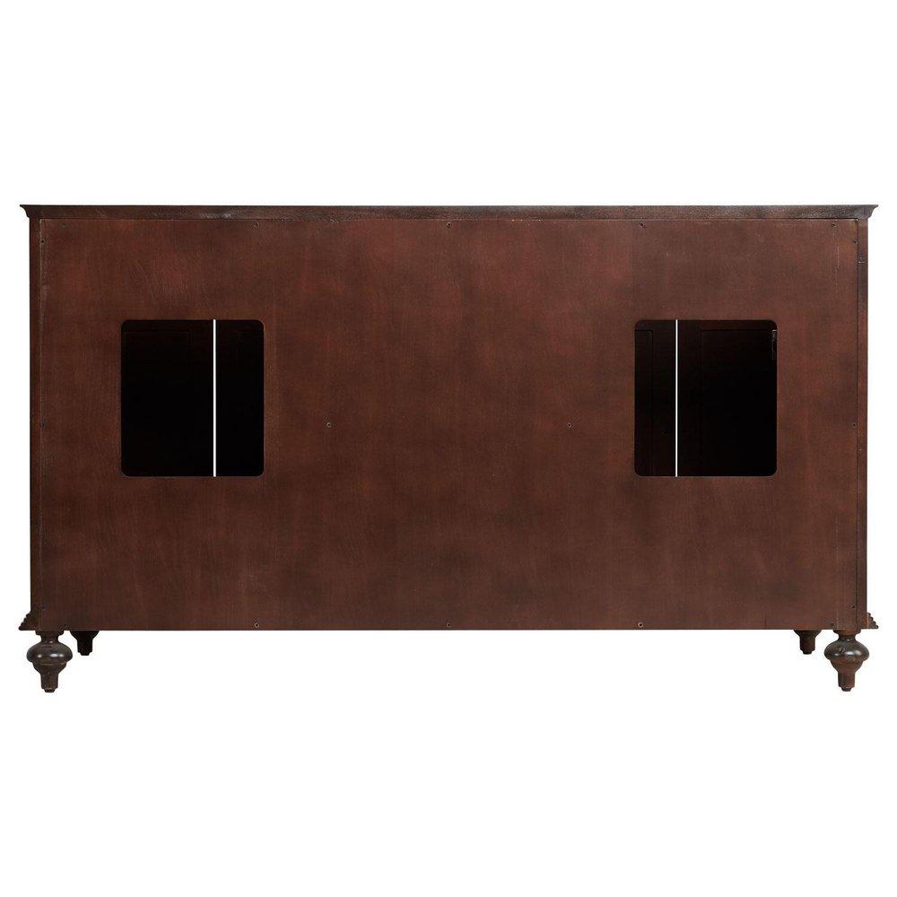 Signature Hardware Dark Espresso 60 in. Floor Mount Vanity 