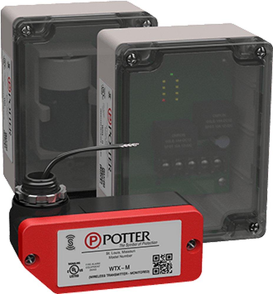 Potter Electric Red 3-27/50 in. MNPT Plastic Receiver and Transmitter 