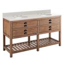 Signature Hardware Farmhouse Brown Floor Mount Vanity in Farmhouse Brown 