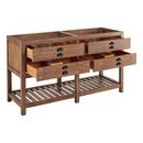 Signature Hardware Farmhouse Brown Floor Mount Vanity in Farmhouse Brown 