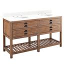 Signature Hardware Farmhouse Brown Floor Mount Vanity in Farmhouse Brown 