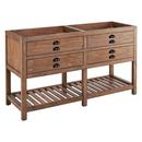 Signature Hardware Farmhouse Brown Floor Mount Vanity in Farmhouse Brown 