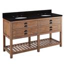 Signature Hardware Farmhouse Brown Floor Mount Vanity in Farmhouse Brown 
