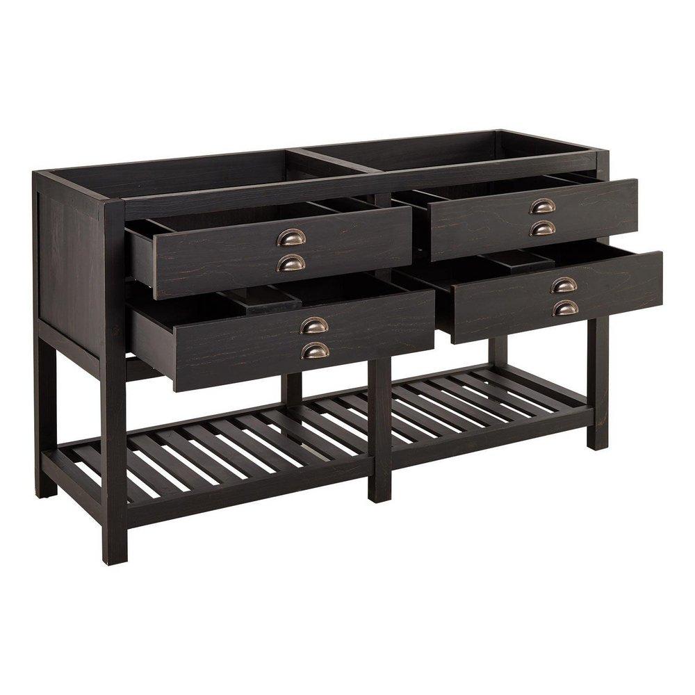 Signature Hardware Rustic Black Floor Mount Vanity in Rustic Black 