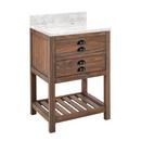 24 in. Floor Mount Vanity in Farmhouse Brown