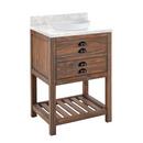 Signature Hardware Farmhouse Brown Floor Mount Vanity in Farmhouse Brown 