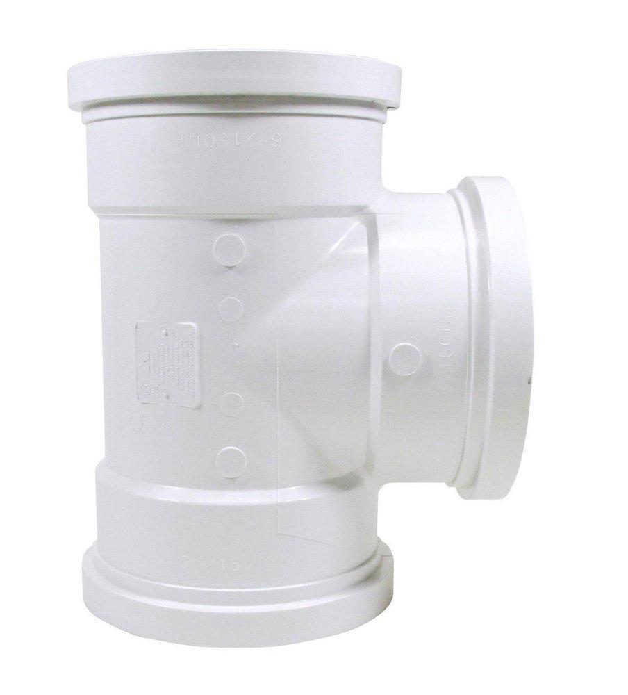 TRENCH TOUGH PLUS Gasket Plastic Sewer Tee 