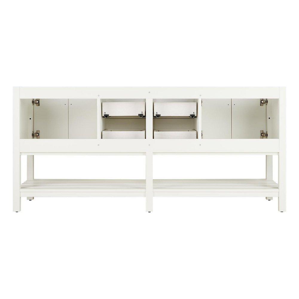 Signature Hardware Soft White 72 in. Floor Mount Vanity 