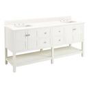 Signature Hardware Soft White 72 in. Floor Mount Vanity 
