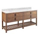 72 in. Floor Mount Vanity in Farmhouse Brown