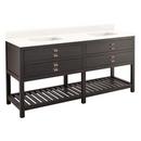 72 in. Floor Mount Vanity in Rustic Black