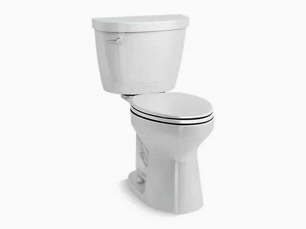 KOHLER Ice&trade; Grey 1.6 gpf Elongated Two Piece Toilet 