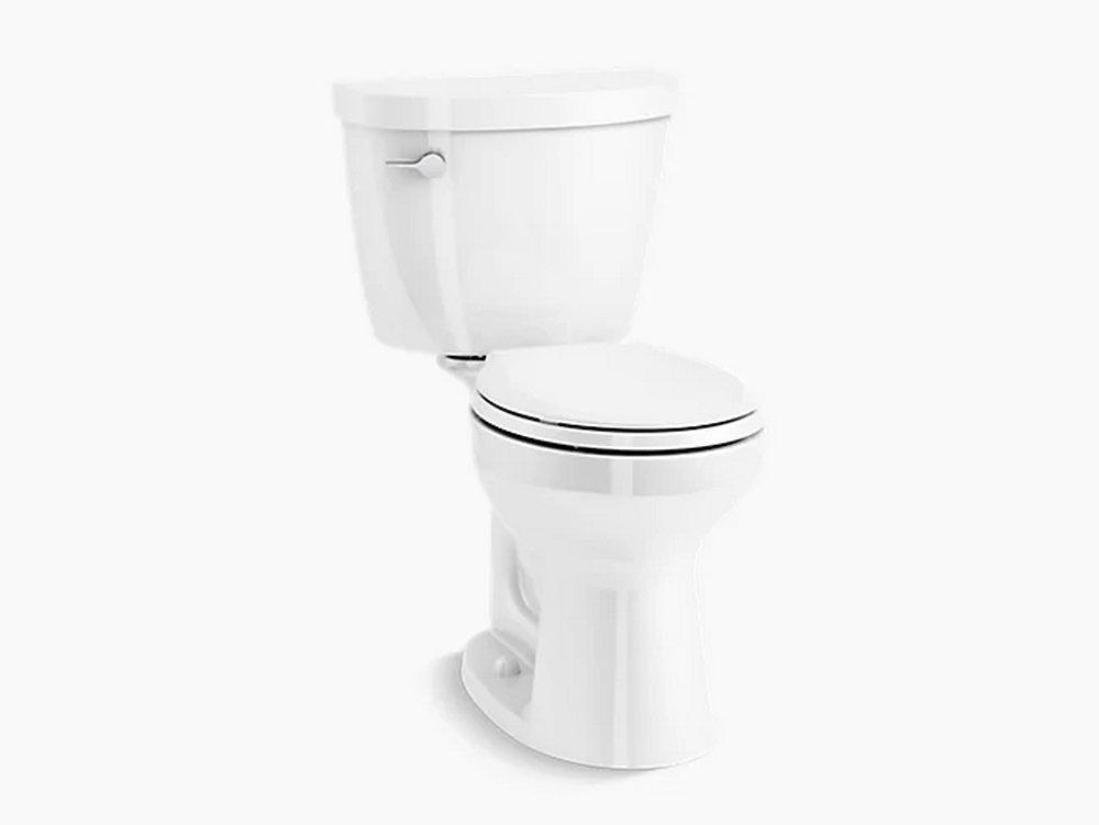 KOHLER White 1.6 gpf Round Two Piece Toilet 