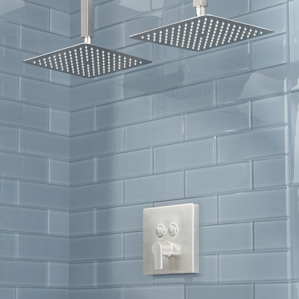 Single Handle Dual Function Shower System Set in Brushed Nickel - 1/2 in. Valve Included 