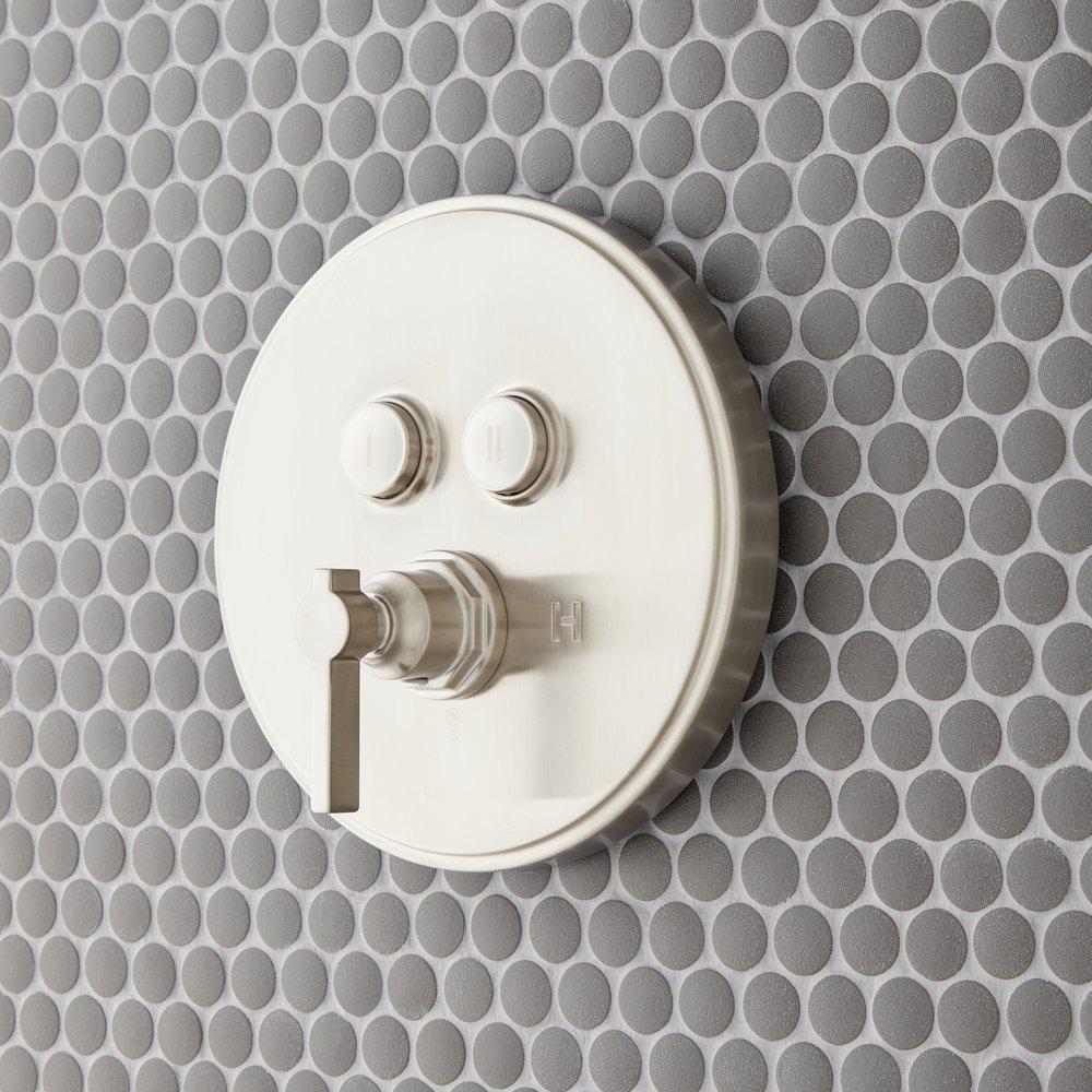 Single Handle Pressure Balancing Valve Trim Set in Brushed Nickel - 1/2 in. Valve Included 