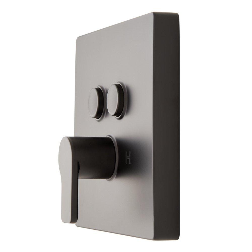 Single Handle Pressure Balancing Valve Trim Set in Matte Black - 1/2 in. Valve Included 