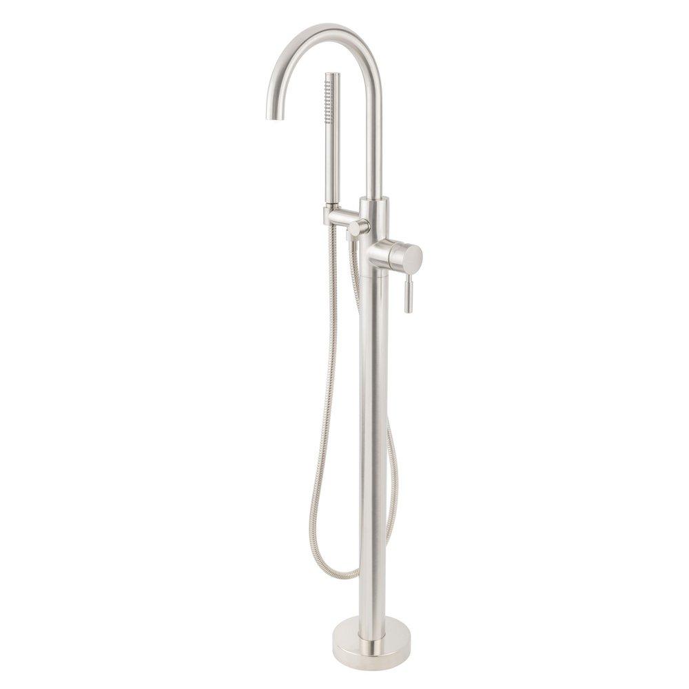 Single Lever Handle Floor Mount Filler in Brushed Nickel 