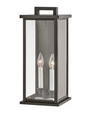 5W 2-Light 18-3/10 in. Outdoor Wall Sconce in Oil Rubbed Bronze