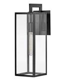 5W 1-Light 18-1/2 in. Outdoor Wall Sconce in Black