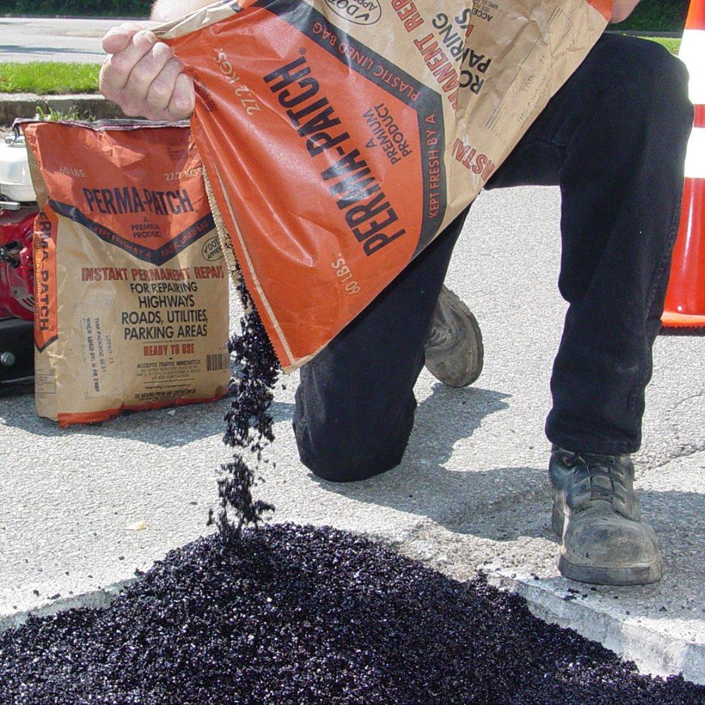 Perma-Patch Black Asphalt, Cement and Concrete Fine Mix Bag Container Pavement Repair Patch in Black 