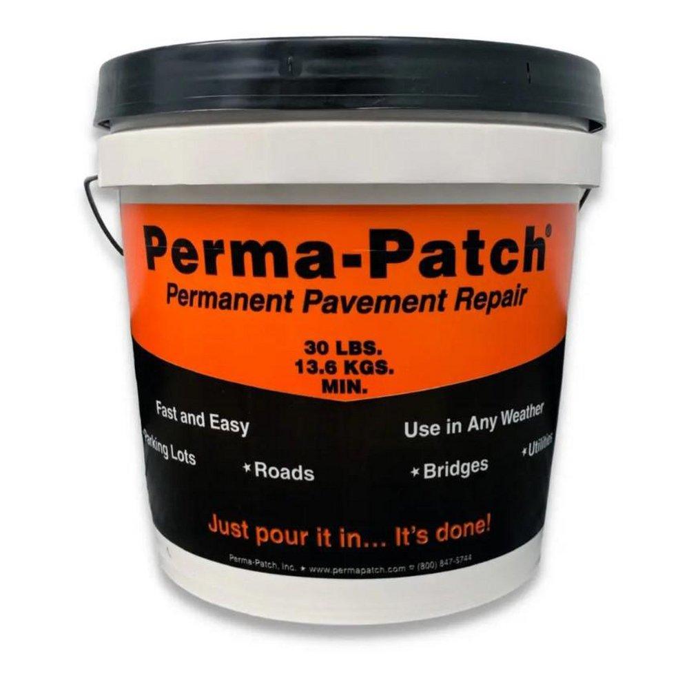 Perma-Patch Black Asphalt, Cement and Concrete Fine Mix Pail Container Pavement Repair Patch in Black 