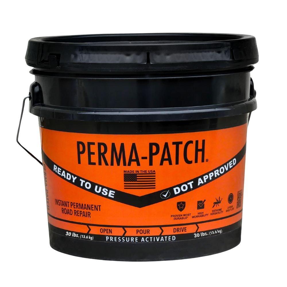 Perma-Patch Black Asphalt, Cement and Concrete Fine Mix Pail Container Pavement Repair Patch in Black 