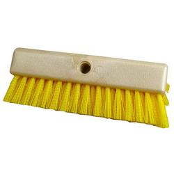 10 x 5 in. Polypropylene Bi-Level Scrub Brush in Yellow