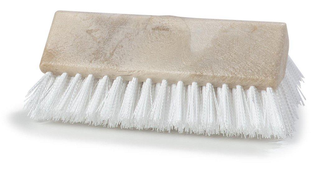 Carlisle White 10 x 5 in. Polypropylene Bi-Level Scrub Brush 