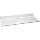 49 x 22 in. Single Bowl Stone Vanity Top in Solid White