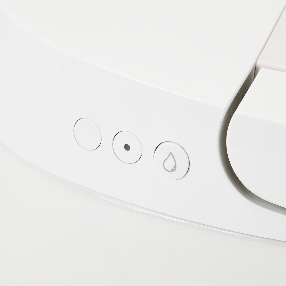 1.28 gpf Elongated One Piece Tankless Battery Operated Toilet in White 