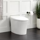 1.28 gpf Elongated One Piece Tankless Battery Operated Toilet in White