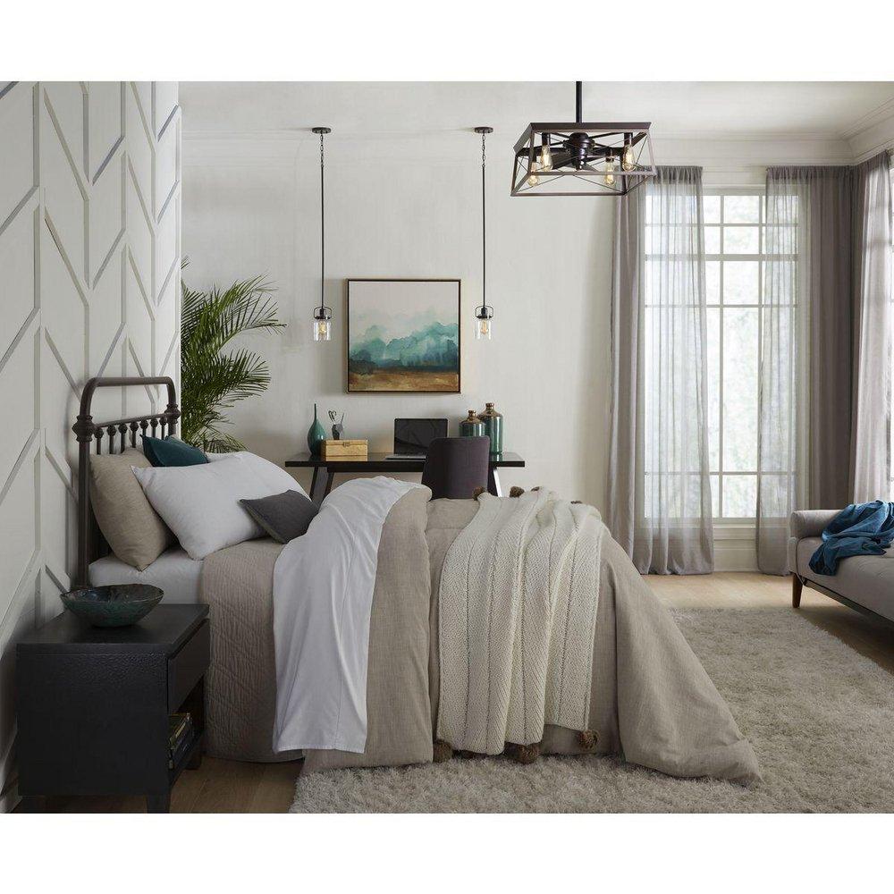 Progress Lighting Antique Bronze 22 in. 3-Blade Indoor/Outdoor Ceiling Fan 