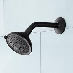 8 in. Standard Wall Mount Shower Arm & Flange in Matte Black