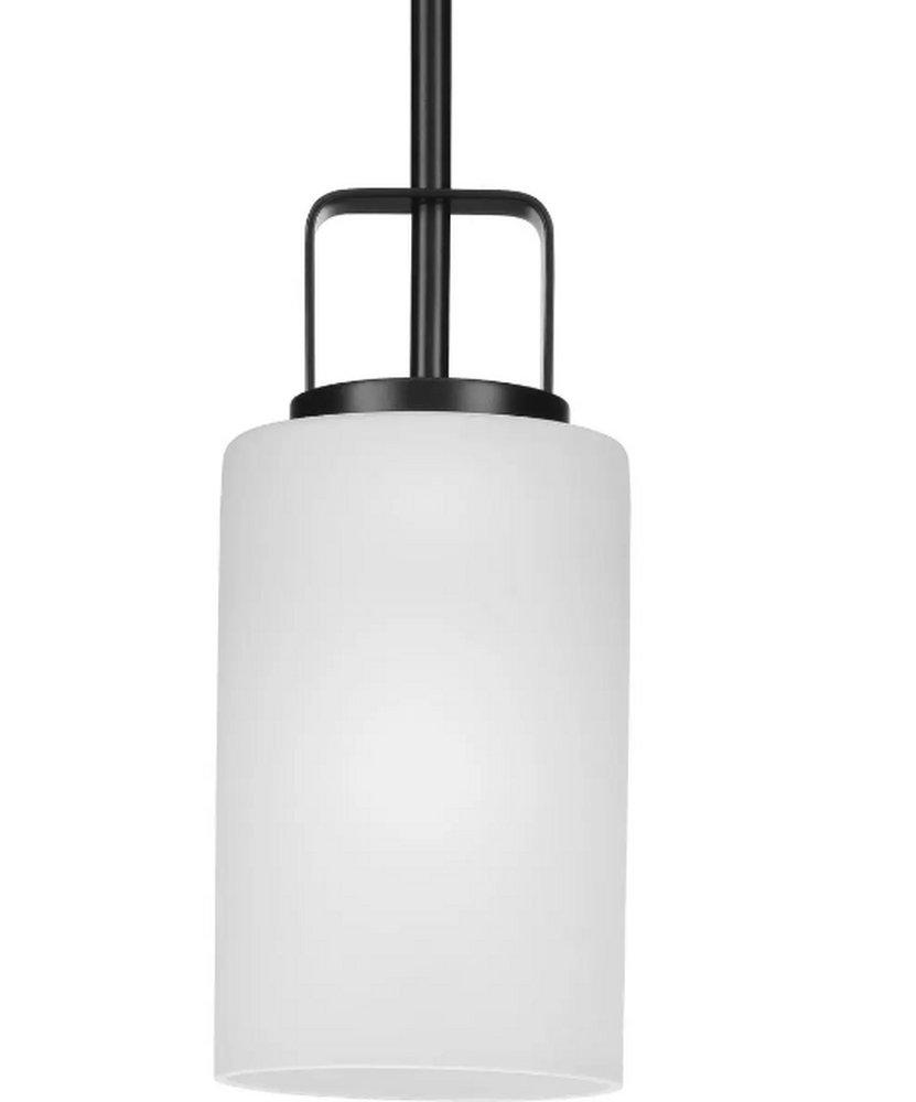 Progress Lighting Matte Black 100W 1-Light Medium E-26 Incandescent Pendant Light 