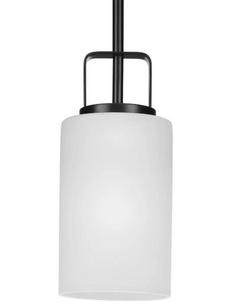 100W 1-Light Medium E-26 Incandescent Pendant Light in Matte Black