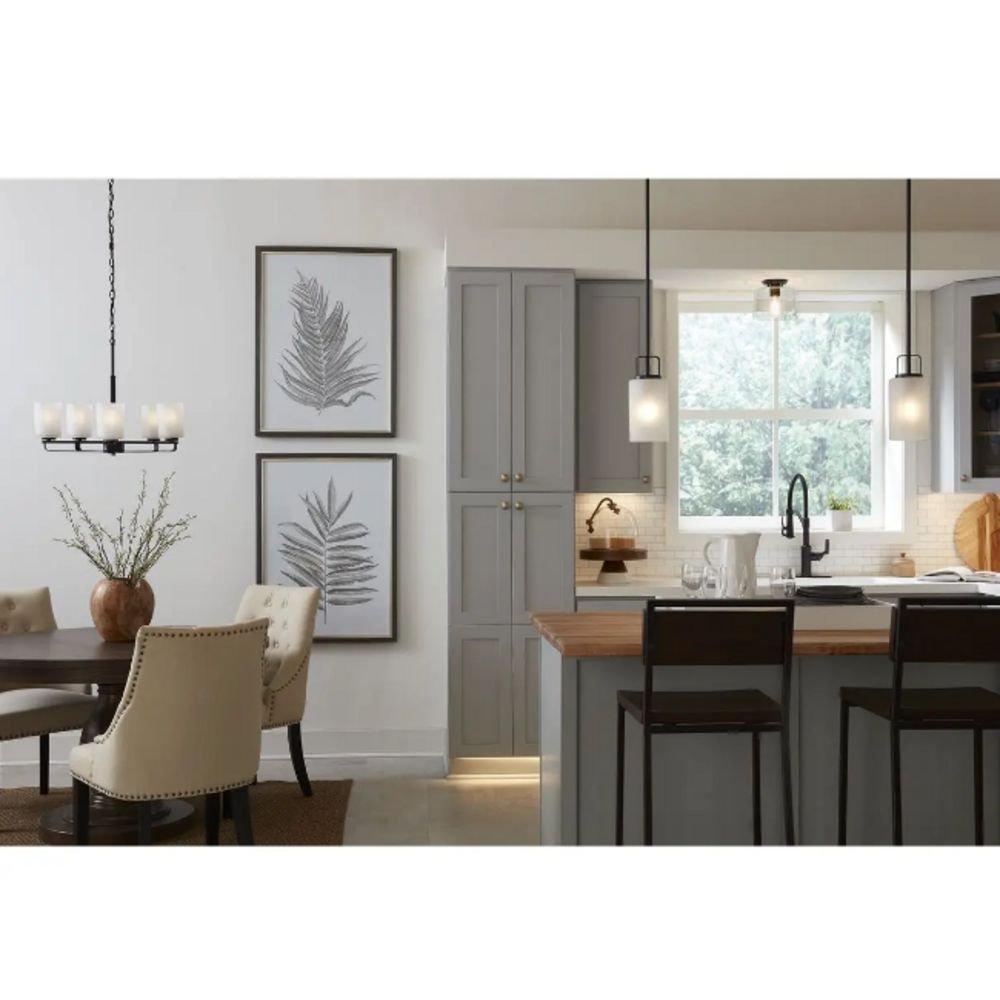 Progress Lighting Matte Black 100W 1-Light Medium E-26 Incandescent Pendant Light 