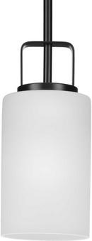 Progress Lighting Matte Black 100W 1-Light Medium E-26 Incandescent Pendant Light 