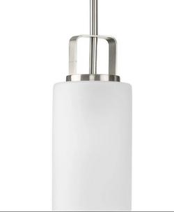 100W 1-Light Medium E-26 Incandescent Pendant Light in Brushed Nickel