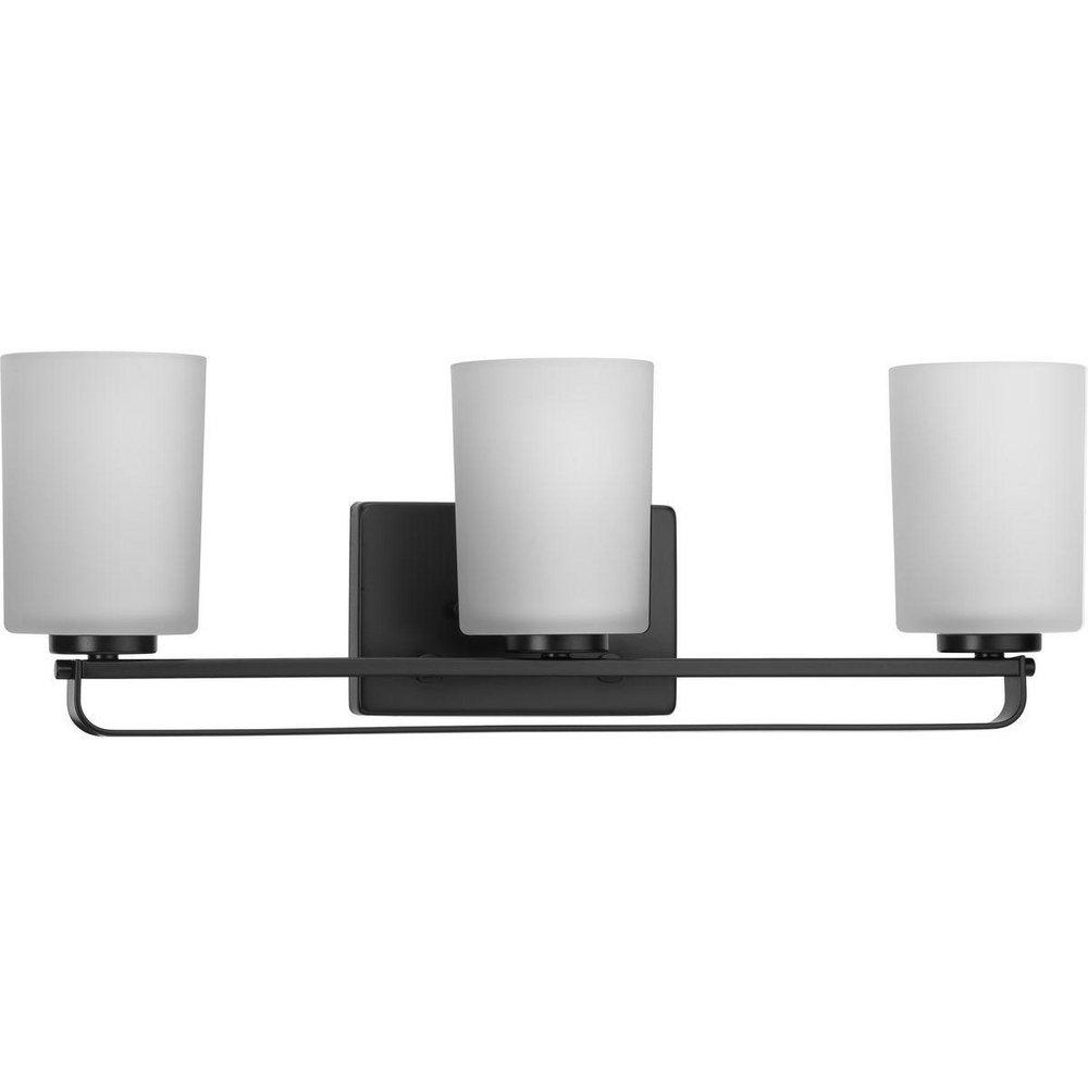 Progress Lighting Matte Black 100W 3-Light Medium E-26 Vanity Fixture 
