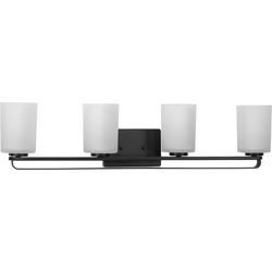 100W 4-Light Medium E-26 Vanity Fixture in Matte Black
