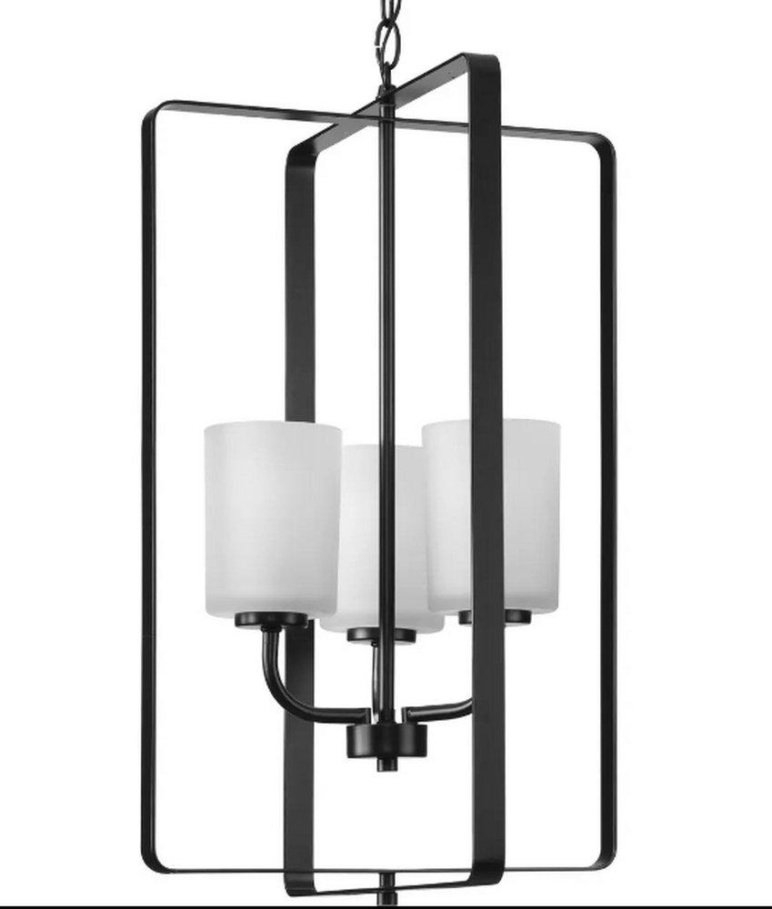 Progress Lighting Matte Black 100W 3-Light Medium E-26 Incandescent Pendant Light 