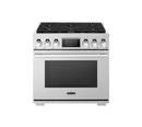 35-7/8 in. 6-Burner Electric and Gas Freestanding Range in Stainless Steel
