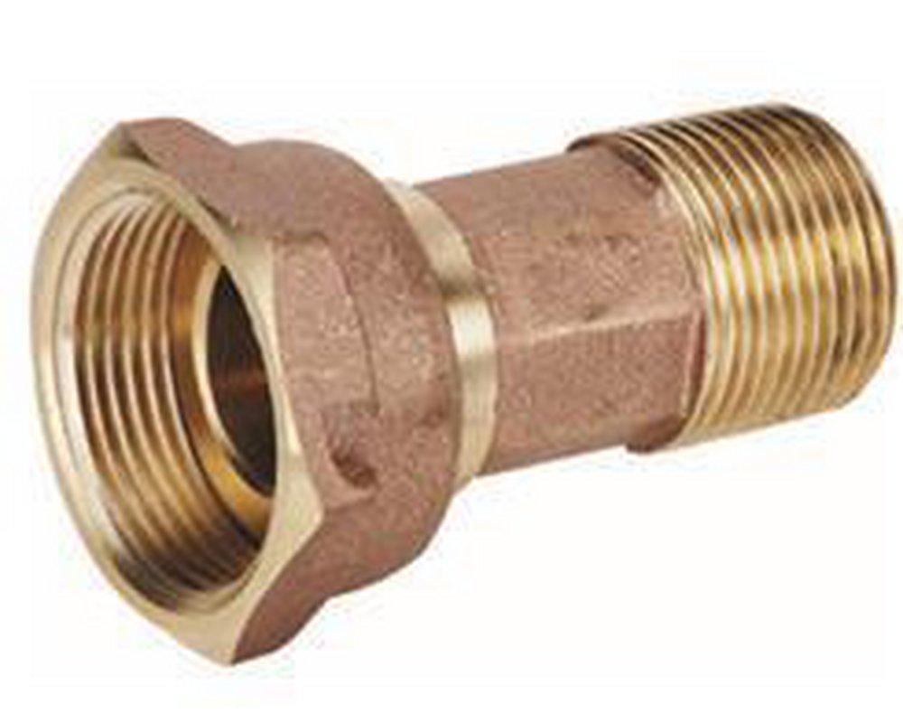 Matco-Norca 8-1/2 in. MIPS x FIPS Brass Reducing Water Meter Coupling 
