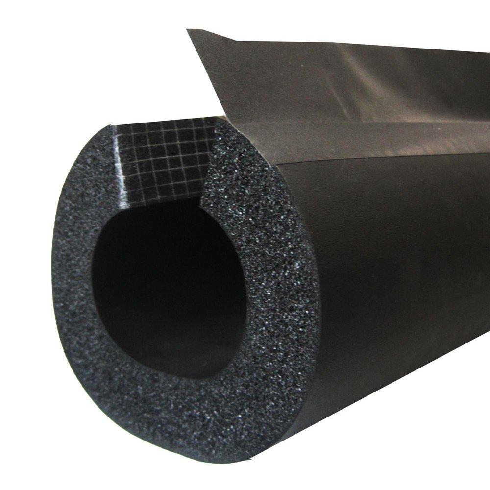 Jones Stephens Black 2-5/8 x 2 in. x 18 ft. Polyethylene Self-Sealing Pipe Insulation in Black 