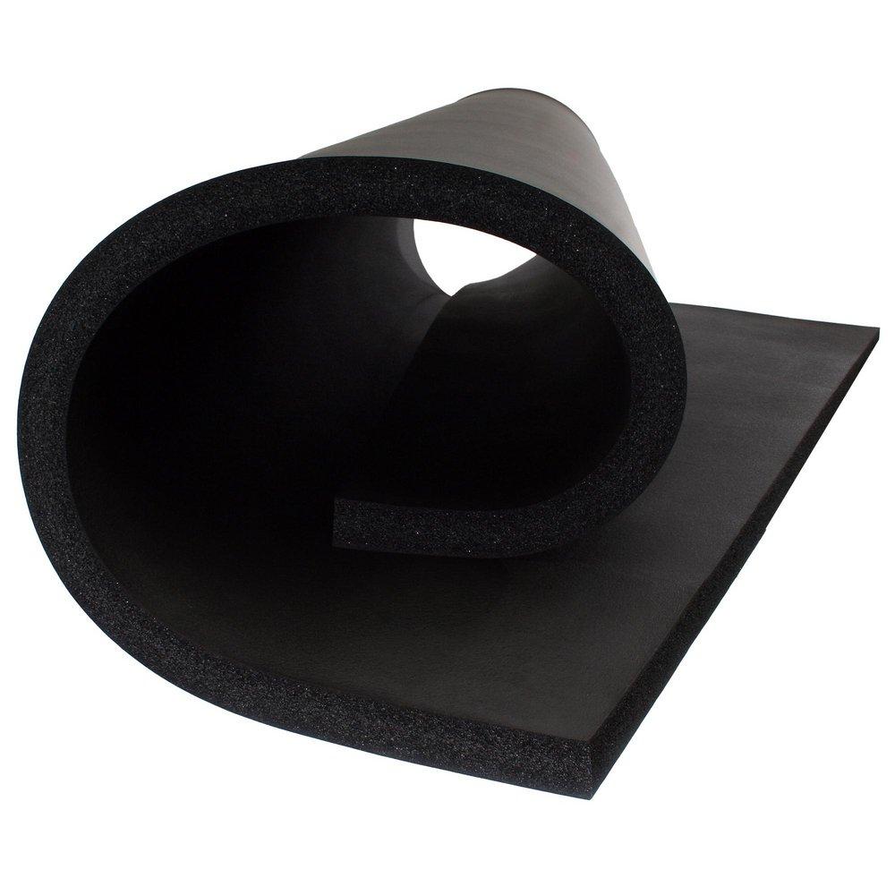 Jones Stephens Black 1/8 in. x 4 ft. Elastomeric Foam Pipe Insulation Sheet Roll in Black 