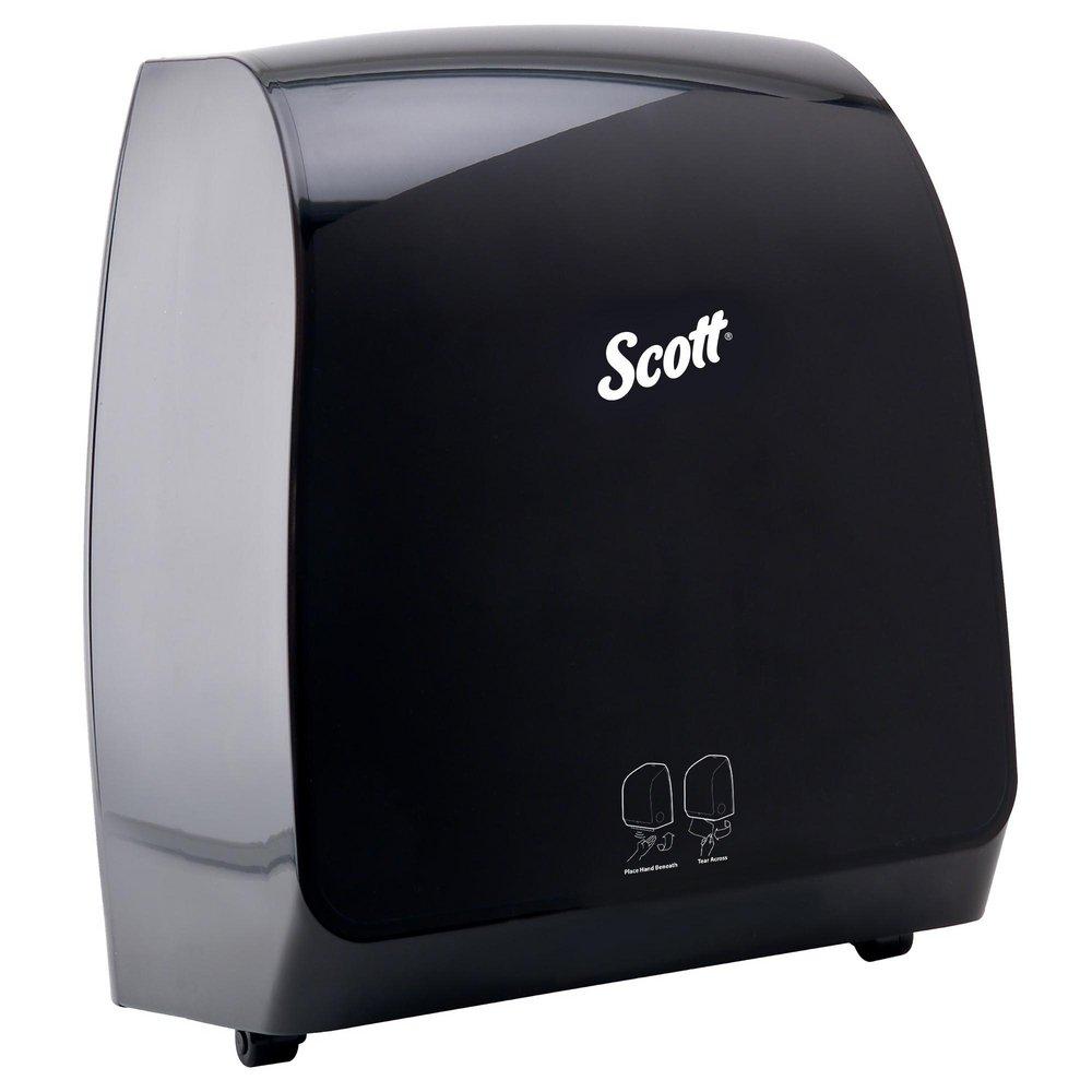 Scott&reg; Black ABS Wall Mount Battery and Electric Automatic Towel Dispenser 
