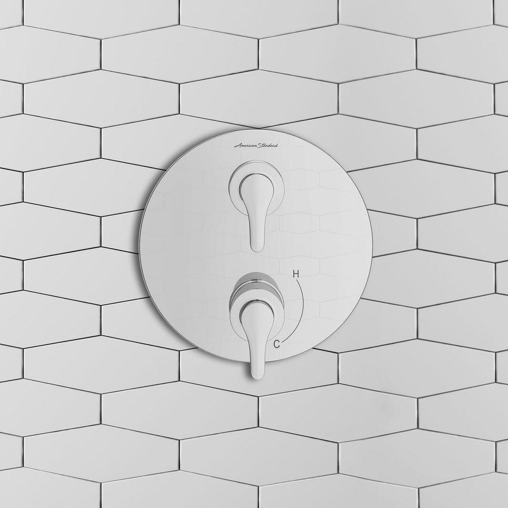 American Standard Polished Chrome Two Handle Multi Function Bathtub & Shower Faucet (Trim Only) 